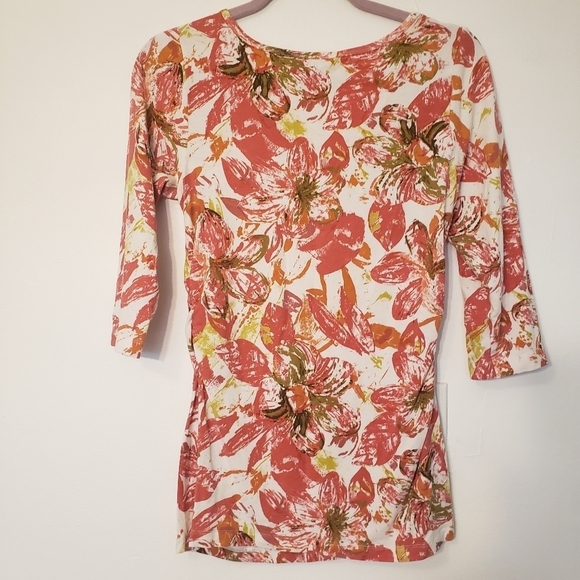 CAbi Floral 3/4 Sleeves  Top Size M - Picture 2 of 8